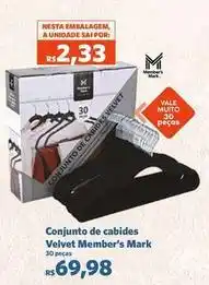 Sam's Club Member's mark - conjunto de cabides velvet oferta