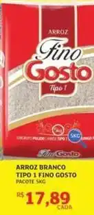 Pacote - arroz branco tipo 1 fino gosto