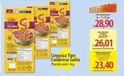 Atacadão Sadia - linguiça tipo calabresa oferta