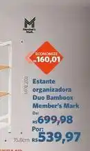 Sam's Club Member's mark - estante organizadora duo bamboox oferta