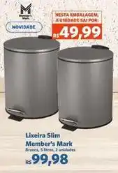 Sam's Club Slim - lixeira slim oferta