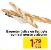 Carrefour Baguette rústica ou baguette com sal grosso e alecrim oferta