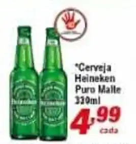Ricoy Supermercados Cerveja Heineken Puro Malte 330ml oferta