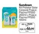 Sundown - kit protetor solar corporal praia e piscina fps50 + praia e piscina fps50