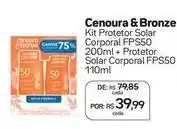 Drogal Cenoura&bronze - kit protetor solar corporal fps50 + protetor solar corporal fps50 oferta