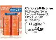 Drogal Cenoura&bronze - kit protetor solar corporal aerossol fps30 oferta