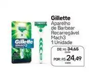 Drogal Gillette - aparelho de barbear recarregável mach3 oferta