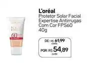 Drogal L'oréal - protetor solar facial expertise antirrugas com cor fps60 oferta