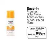 Drogal Eucerin - protetor solar facial antimanchas c/ cor fps 70 oferta