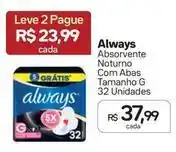 Drogal Always - absorvente noturno com abas tamanho 32 unidades oferta