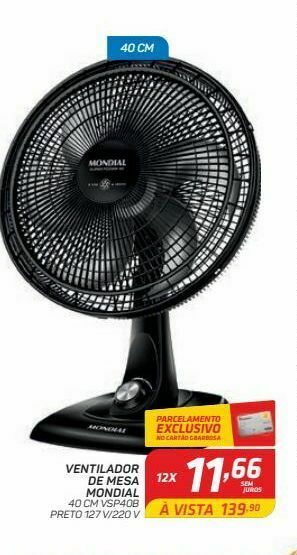 GBarbosa Ventilador de mesa mondial oferta