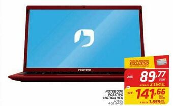 GBarbosa Notebook positivo motion red oferta