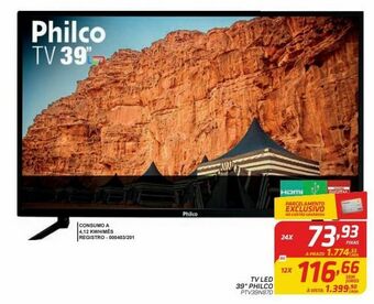 GBarbosa Tv led 39” philco oferta
