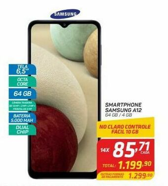 GBarbosa Smartphone samsung a12 64 gb / 4 gb oferta