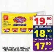 Roldão Sol - saco para lixo embalaxo reforcado ou 110l oferta