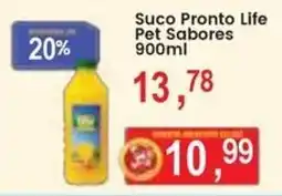 Federzoni Supermercados Suco Pronto Life Pet Sabores oferta