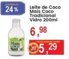 Federzoni Supermercados Leite de Coco Mais Coco Tradicional Vidro oferta