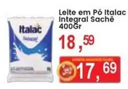 Federzoni Supermercados Leite em Pó Italac Integral Sachê oferta