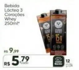 Master Supermercados Bebida Láctea 3 Corações Whey oferta