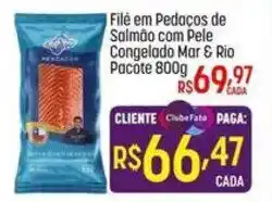 Muffato Filé em Pedaços de Salmão com Pele Congelado Mar & Rio Pacote oferta