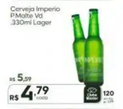 Master Supermercados Cerveja Imperio P Malte Vd .330ml Lager oferta