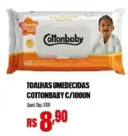 Bistek Supermercados toalhas umedecidas cottonbaby c/100un oferta
