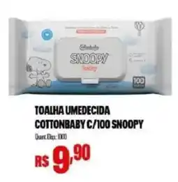 Bistek Supermercados toalha umedecida cottonbaby c/100 snoopy oferta