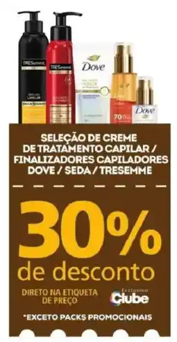 Bistek Supermercados seleção de creme de tratamento capilar / finalizadores capiladores dove / seda / tresemme oferta