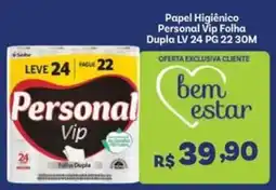 Covabra Supermercados Papel Higiênico Personal Vip Folha Dupla oferta