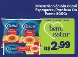 Covabra Supermercados Macarrão Sêmola Camil Espaguete, Parafuso Ou Penne oferta