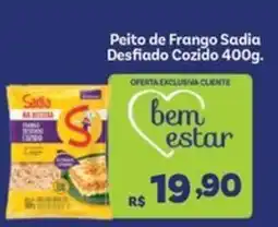 Covabra Supermercados Peito de Frango Sadia Desfiado Cozido oferta