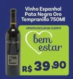 Covabra Supermercados Vinho espanhol patanegra oro tempranillo oferta