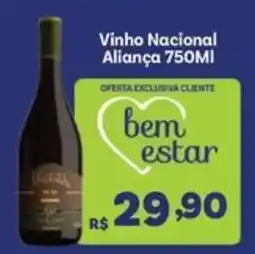 Covabra Supermercados Vinho Nacional Aliança oferta
