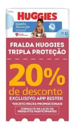 Bistek Supermercados Fralda huggies tripla proteção oferta