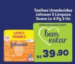 Covabra Supermercados Toalhas Umedecidas Johnson S Limpeza Suave Lv 4 oferta