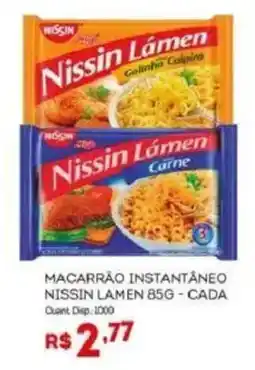 Bistek Supermercados Macarrão instantâneo nissin lamen 85g - cada oferta