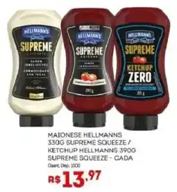 Bistek Supermercados Maionese hellmanns supreme squeeze / ketchup hellmanns supreme squeeze oferta
