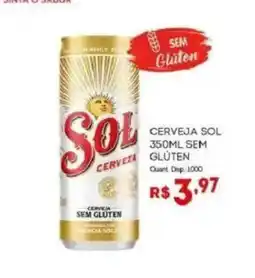 Bistek Supermercados Cerveja sol sem gluten oferta