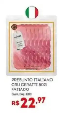 Bistek Supermercados Presunto italiano cru ceratti 80g fatiado oferta