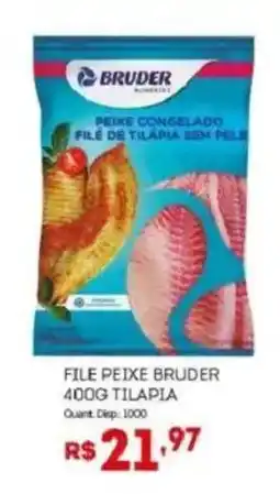 Bistek Supermercados file peixe bruder 400g tilapia oferta