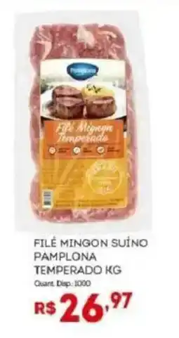Bistek Supermercados File mignon suíno pamplona temperado kg oferta