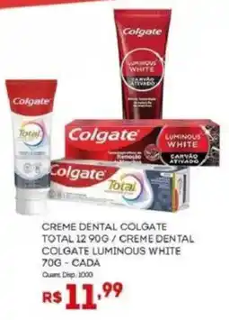 Bistek Supermercados Creme dental colgate total / creme dental colgate luminous white oferta
