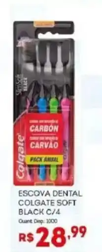 Bistek Supermercados Escova dental colgate soft black c/4 oferta