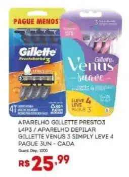 Bistek Supermercados Aparelho gillette presto3 oferta
