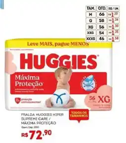 Bistek Supermercados Fralda huggies hiper supreme care / máxima proteção oferta