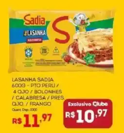 Bistek Supermercados Lasanha sadia oferta