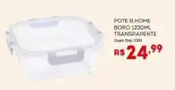 Bistek Supermercados Pote b.home boro transparente oferta