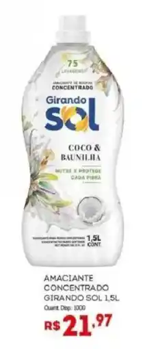 Bistek Supermercados Amaciante concentrado girando sol 1,5l oferta