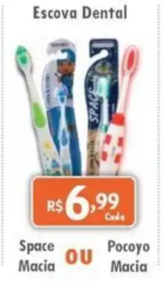 Royal Supermercados Escova Dental Space Macia ou Pocoyo Macia oferta