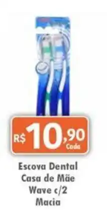 Royal Supermercados Escova Dental Casa de Mae Wave c/2 Macia oferta